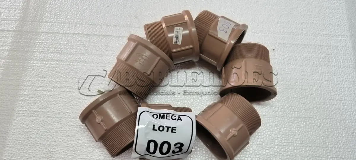 LOTE 003 - 08 ADAPTADORES (LR) PVC-MARROM Ø 85 X 3". (NO ESTADO EM QUE SE ENCONTRA. SUJEITO A AVARIAS OCULTAS/VISÍVEIS.)