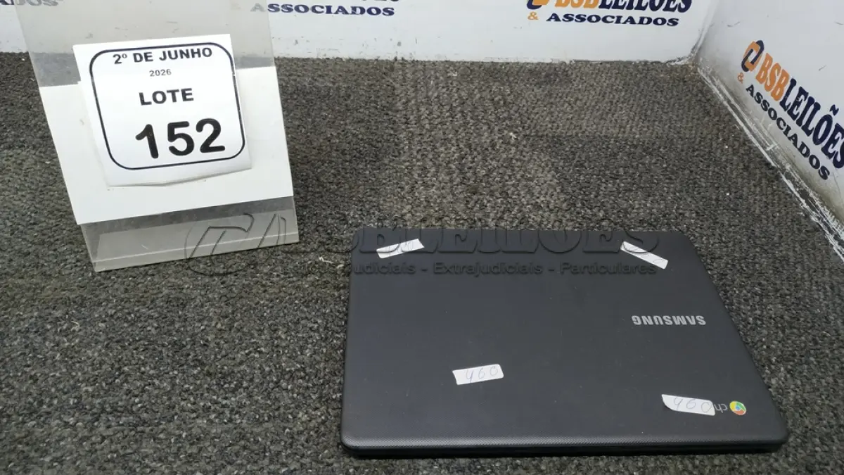 LOTE 152 - 01 CROMEBOOK LINHA CONNECT MEMÓRIA 4GB, 16GB E.MMC TELA DE 11.6’’ MARCA SAMSUNG SEM FONTE. (NO ESTADO) ATENÇÃO! FAZER A VISITAÇÃO ANTES DE ARREMATAR, NÃO SABEMOS SE FUNCIONA, LEILÃO NÃO TEM GARANTIA E NEM DEVOLUÇÃO, SUJEITO A POSSÍVEIS AVARIAS VISÍVEIS/OCULTAS E/OU AUSÊNCIA DE COMPONENTES.