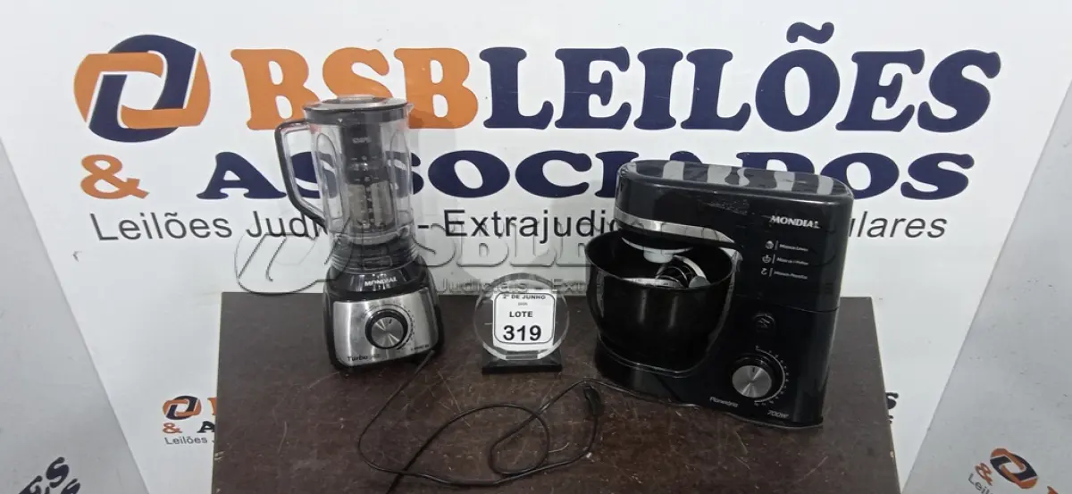 LOTE 319 - 01 BALANÇA PLANETÁRIA 220V MARCA MONDIAL E 01 LIQUIDIFICADOR 220V MARCA MONDIAL. (NO ESTADO) ATENÇÃO! FAZER A VISITAÇÃO ANTES DE ARREMATAR, NÃO SABEMOS SE FUNCIONA, LEILÃO NÃO TEM GARANTIA E NEM DEVOLUÇÃO, SUJEITO A POSSÍVEIS AVARIAS VISÍVEIS/OCULTAS E/OU AUSÊNCIA DE COMPONENTES.