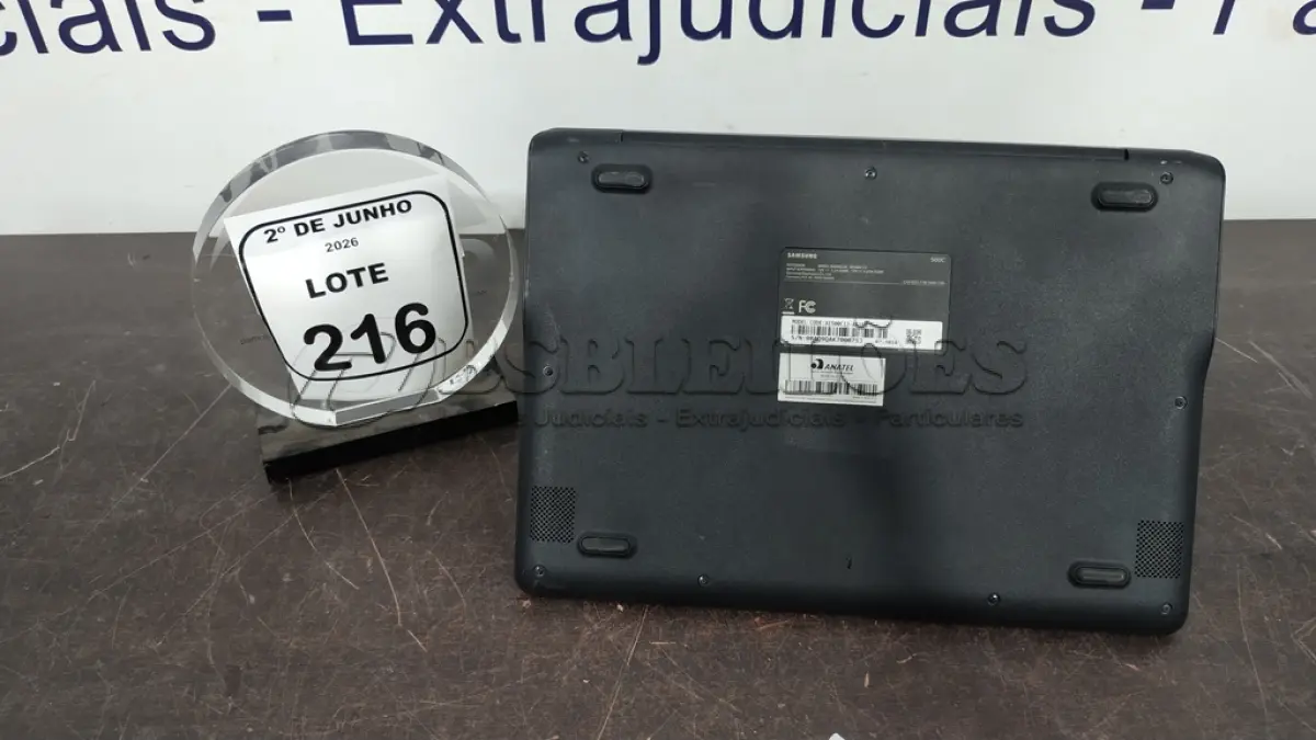 LOTE 216 - 01 CROMEBOOK LINHA CONNECT MEMORIA 4GB, 16GB E.MMC TELA DE 11.6’’ MARCA SAMSUNG SEM FONTE. (NO ESTADO) ATENÇÃO! FAZER A VISITAÇÃO ANTES DE ARREMATAR, NÃO SABEMOS SE FUNCIONA, LEILÃO NÃO TEM GARANTIA E NEM DEVOLUÇÃO, SUJEITO A POSSÍVEIS AVARIAS VISÍVEIS/OCULTAS E/OU AUSÊNCIA DE COMPONENTES.