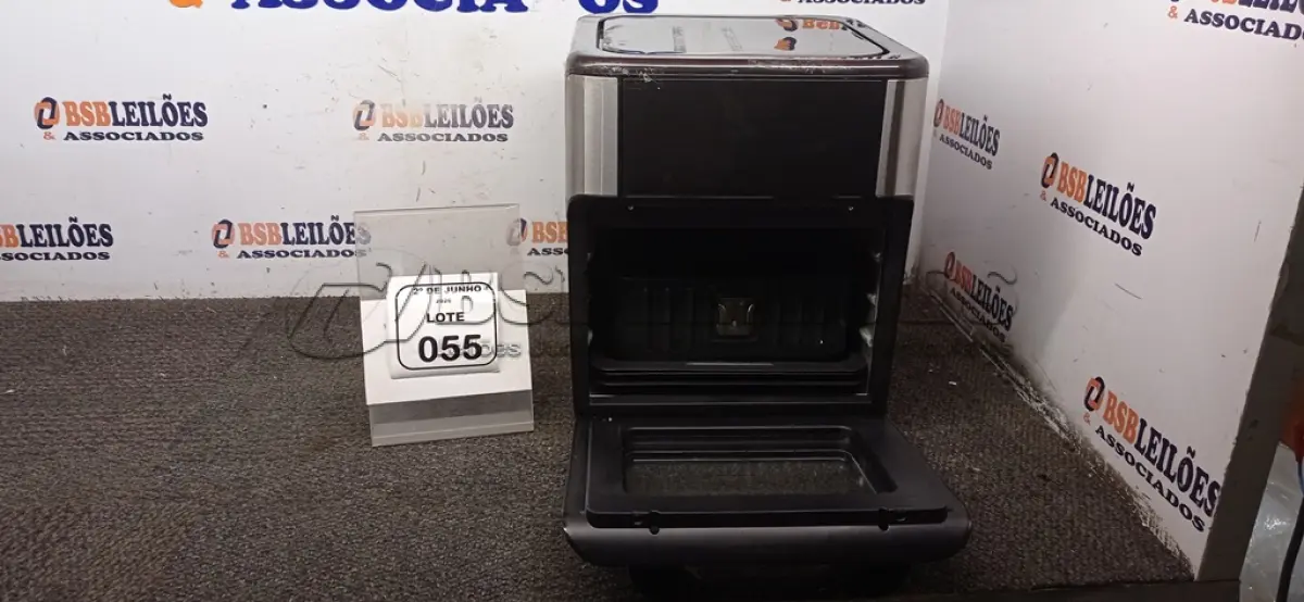 LOTE 055 - 01 AIR FRYER/FORNO 12L 220V MARCA MONDIAL. (NO ESTADO) ATENÇÃO! FAZER A VISITAÇÃO ANTES DE ARREMATAR, NÃO SABEMOS SE FUNCIONA, LEILÃO NÃO TEM GARANTIA E NEM DEVOLUÇÃO, SUJEITO A POSSÍVEIS AVARIAS VISÍVEIS/OCULTAS E/OU AUSÊNCIA DE COMPONENTES.
