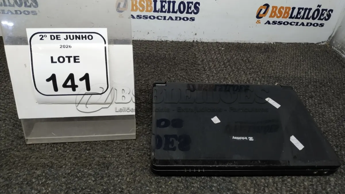 LOTE 141 - 01 NETBOOK MARCA INFOWAY SEM FONTE. (NO ESTADO) ATENÇÃO! FAZER A VISITAÇÃO ANTES DE ARREMATAR, NÃO SABEMOS SE FUNCIONA, LEILÃO NÃO TEM GARANTIA E NEM DEVOLUÇÃO, SUJEITO A POSSÍVEIS AVARIAS VISÍVEIS/OCULTAS E/OU AUSÊNCIA DE COMPONENTES.