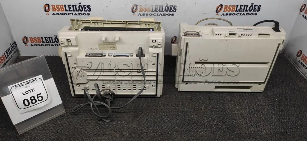 LOTE 085 - 02 IMPRESSORAS MATRICIAIS MODELO LX-300+ MARCA EPSON. (NO ESTADO) ATENÇÃO! FAZER A VISITAÇÃO ANTES DE ARREMATAR, NÃO SABEMOS SE FUNCIONA, LEILÃO NÃO TEM GARANTIA E NEM DEVOLUÇÃO, SUJEITO A POSSÍVEIS AVARIAS VISÍVEIS/OCULTAS E/OU AUSÊNCIA DE COMPONENTES.