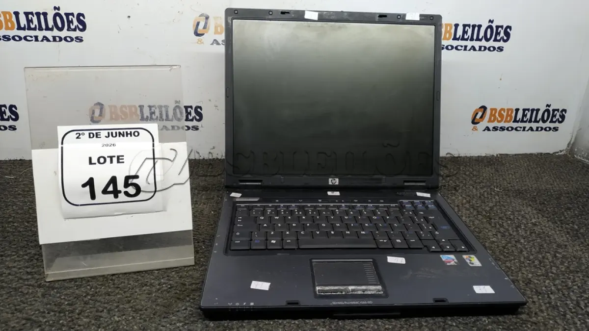 LOTE 145 - 01 NOTEBOOK MARCA HP SEM FONTE. (NO ESTADO) ATENÇÃO! FAZER A VISITAÇÃO ANTES DE ARREMATAR, NÃO SABEMOS SE FUNCIONA, LEILÃO NÃO TEM GARANTIA E NEM DEVOLUÇÃO, SUJEITO A POSSÍVEIS AVARIAS VISÍVEIS/OCULTAS E/OU AUSÊNCIA DE COMPONENTES.