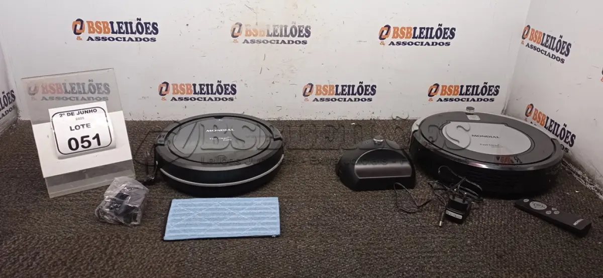 LOTE 051 - 02 ASPIRADORES DE PÓ MARCA MONDIAL. (NO ESTADO) ATENÇÃO! FAZER A VISITAÇÃO ANTES DE ARREMATAR, NÃO SABEMOS SE FUNCIONA, LEILÃO NÃO TEM GARANTIA E NEM DEVOLUÇÃO, SUJEITO A POSSÍVEIS AVARIAS VISÍVEIS/OCULTAS E/OU AUSÊNCIA DE COMPONENTES.