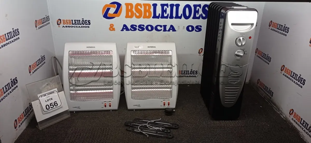LOTE 056 - 03 AQUECEDORES 220V MODELOS DIVERSOS MARCA MONDIAL. (NO ESTADO) ATENÇÃO! FAZER A VISITAÇÃO ANTES DE ARREMATAR, NÃO SABEMOS SE FUNCIONA, LEILÃO NÃO TEM GARANTIA E NEM DEVOLUÇÃO, SUJEITO A POSSÍVEIS AVARIAS VISÍVEIS/OCULTAS E/OU AUSÊNCIA DE COMPONENTES.