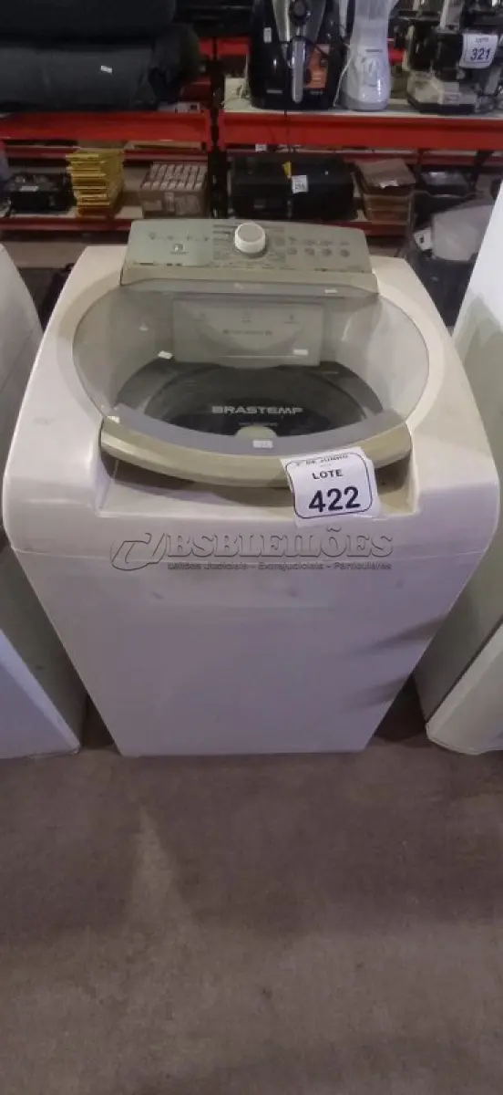 LOTE 422 - 01 MÁQUINA DE LAVAR MODELO CP-P0965 11KG 220V MARCA BRASTEMP. (NO ESTADO) ATENÇÃO! FAZER A VISITAÇÃO ANTES DE ARREMATAR, NÃO SABEMOS SE FUNCIONA, LEILÃO NÃO TEM GARANTIA E NEM DEVOLUÇÃO, SUJEITO A POSSÍVEIS AVARIAS VISÍVEIS/OCULTAS E/OU AUSÊNCIA DE COMPONENTES.