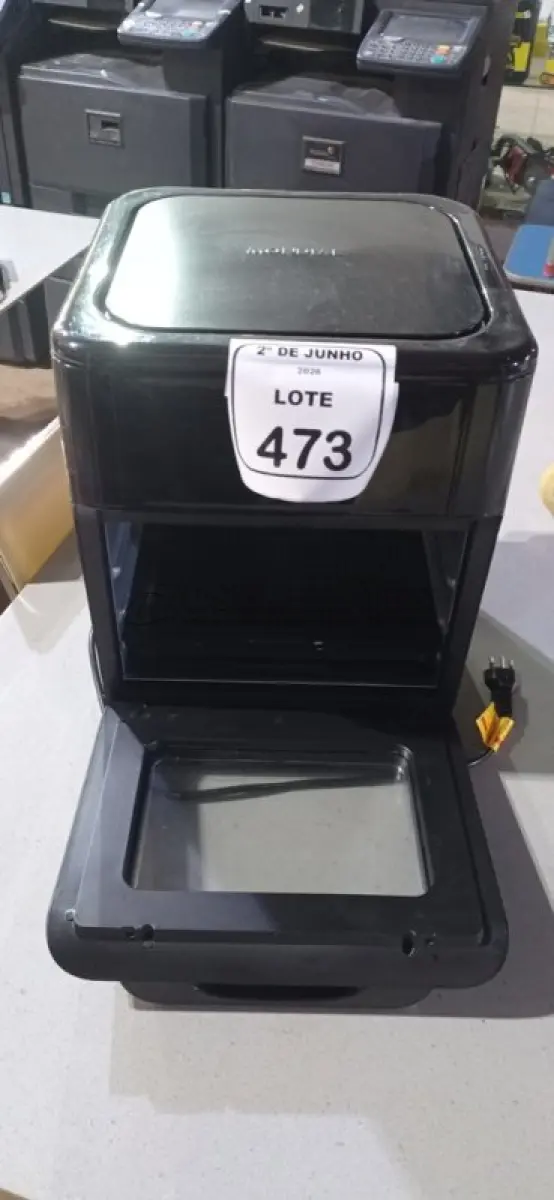 LOTE 473 - 01 AIR FRYER/FORNO 12L 220V MARCA MONDIAL. (NO ESTADO) ATENÇÃO! FAZER A VISITAÇÃO ANTES DE ARREMATAR, NÃO SABEMOS SE FUNCIONA, LEILÃO NÃO TEM GARANTIA E NEM DEVOLUÇÃO, SUJEITO A POSSÍVEIS AVARIAS VISÍVEIS/OCULTAS E/OU AUSÊNCIA DE COMPONENTES.