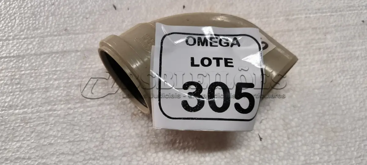 LOTE 305 - 01 CURVA LONGA 90º PVC SOLD. - Ø 75MM. (NO ESTADO EM QUE SE ENCONTRA. SUJEITO A AVARIAS OCULTAS/VISÍVEIS.)