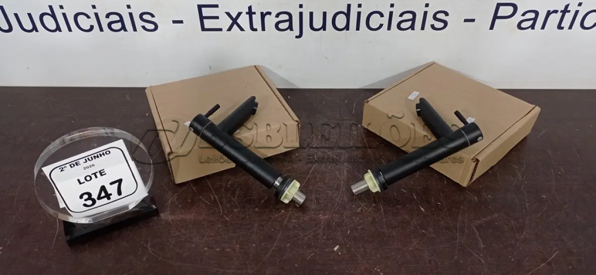 LOTE 347 - 02 TORNEIRAS. (NO ESTADO) ATENÇÃO! FAZER A VISITAÇÃO ANTES DE ARREMATAR, NÃO SABEMOS SE FUNCIONA, LEILÃO NÃO TEM GARANTIA E NEM DEVOLUÇÃO, SUJEITO A POSSÍVEIS AVARIAS VISÍVEIS/OCULTAS E/OU AUSÊNCIA DE COMPONENTES.