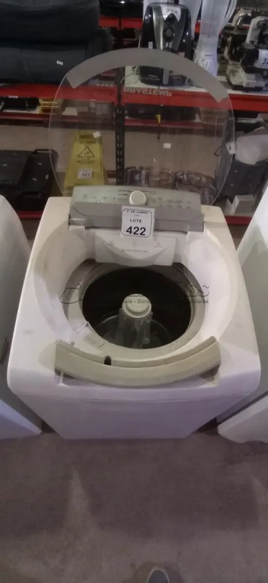 LOTE 422 - 01 MÁQUINA DE LAVAR MODELO CP-P0965 11KG 220V MARCA BRASTEMP. (NO ESTADO) ATENÇÃO! FAZER A VISITAÇÃO ANTES DE ARREMATAR, NÃO SABEMOS SE FUNCIONA, LEILÃO NÃO TEM GARANTIA E NEM DEVOLUÇÃO, SUJEITO A POSSÍVEIS AVARIAS VISÍVEIS/OCULTAS E/OU AUSÊNCIA DE COMPONENTES.