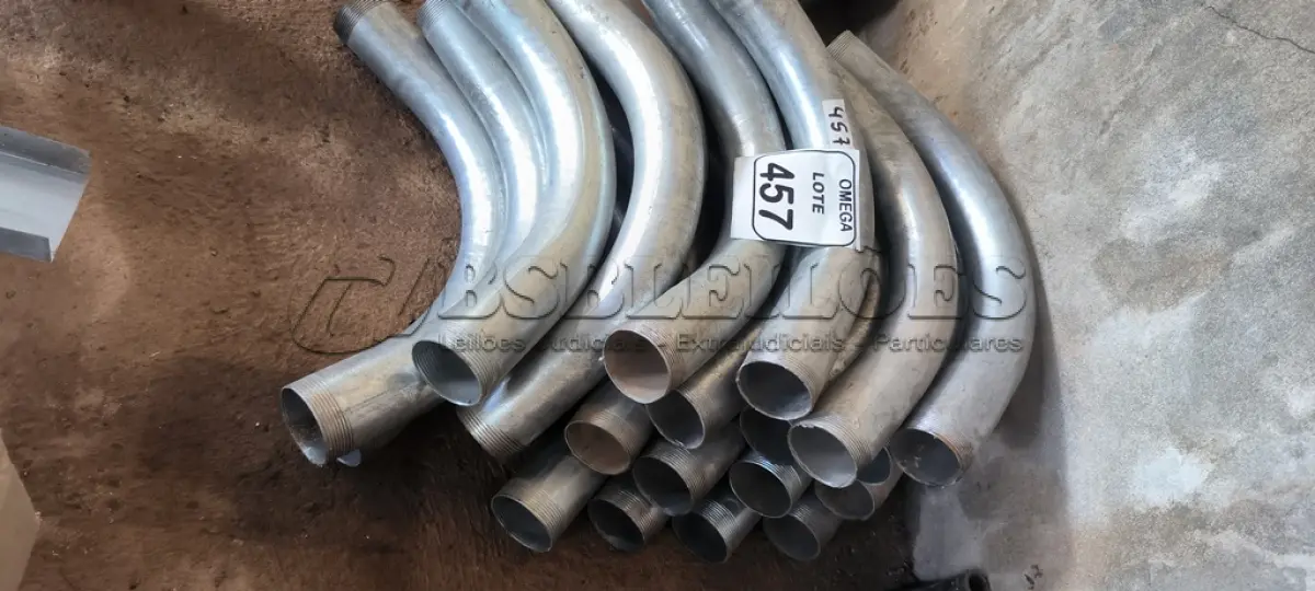 LOTE 457 - 20 CURVAS GALV. ROSCÁVEL - 90º PARA ELETRODUTO - 2". (NO ESTADO EM QUE SE ENCONTRA. SUJEITO A AVARIAS OCULTAS/VISÍVEIS.)