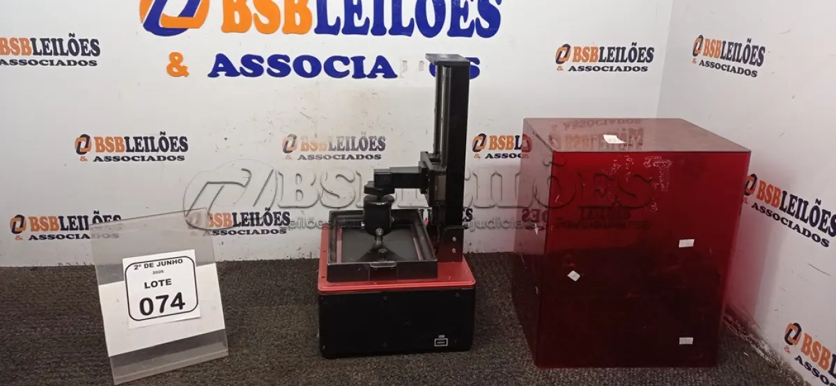 LOTE 074 - 01 IMPRESSORA 3D MODELO SATURN MARCA ELEGOO. (NO ESTADO) ATENÇÃO! FAZER A VISITAÇÃO ANTES DE ARREMATAR, NÃO SABEMOS SE FUNCIONA, LEILÃO NÃO TEM GARANTIA E NEM DEVOLUÇÃO, SUJEITO A POSSÍVEIS AVARIAS VISÍVEIS/OCULTAS E/OU AUSÊNCIA DE COMPONENTES.