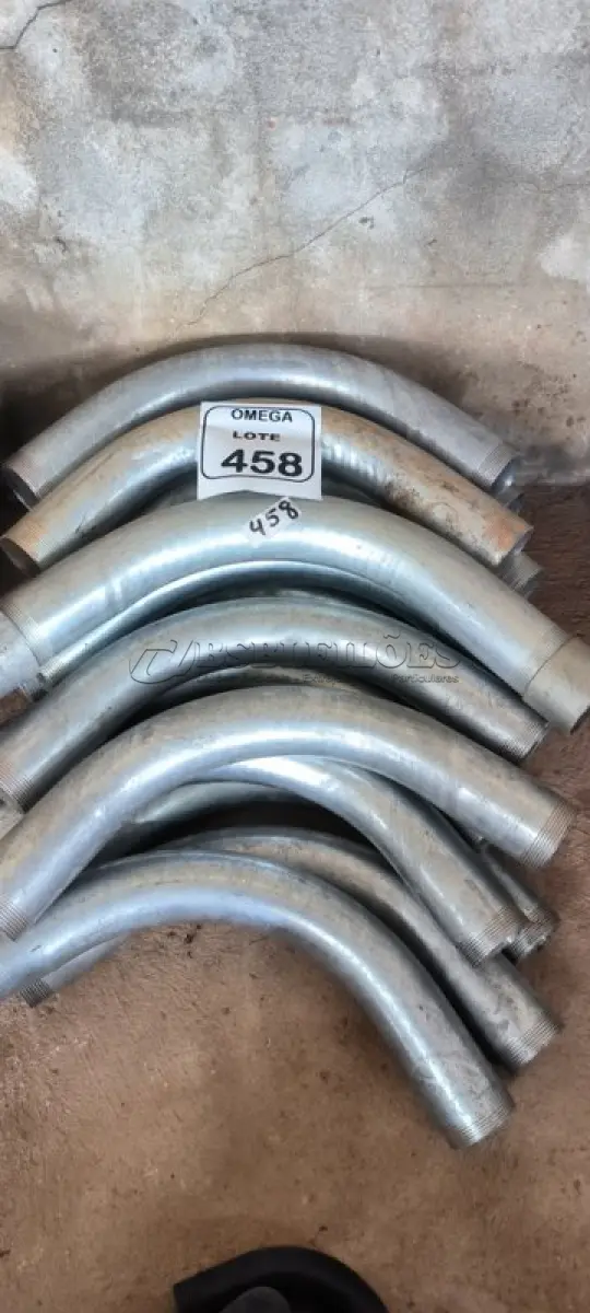 LOTE 458 - CURVA GALV. ROSCÁVEL - 90º PARA ELETRODUTO - 2". (NO ESTADO EM QUE SE ENCONTRA. SUJEITO A AVARIAS OCULTAS/VISÍVEIS.)