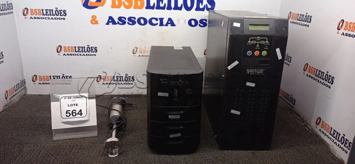 LOTE 564 - 01 NOBREAK DE 3KVA MARCA SENUS, 01 NOBREAK DE 3,200VA MARCA E 01 MIXER 3 EM 1 MARCA OSTER. (NO ESTADO) ATENÇÃO! FAZER A VISITAÇÃO ANTES DE ARREMATAR, NÃO SABEMOS SE FUNCIONA, LEILÃO NÃO TEM GARANTIA E NEM DEVOLUÇÃO, SUJEITO A POSSÍVEIS AVARIAS VISÍVEIS/OCULTAS E/OU AUSÊNCIA DE COMPONENTES.