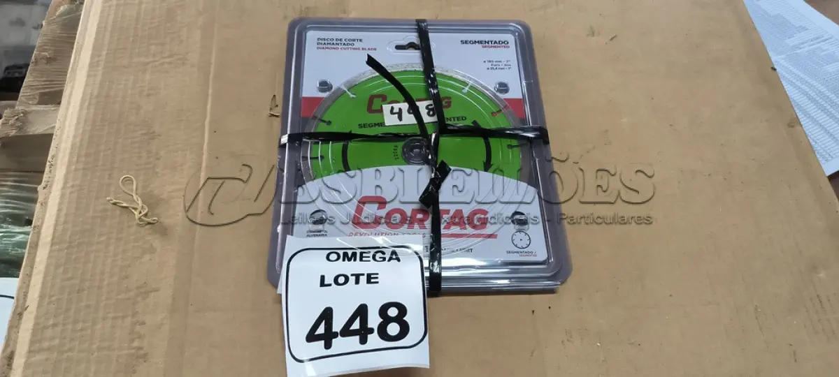 LOTE 448 - 02 DISCOS DE CORTE DIAMANTADO Ø 180MM 7" FUSO 25,4MM X 1". (NO ESTADO EM QUE SE ENCONTRA. SUJEITO A AVARIAS OCULTAS/VISÍVEIS.)