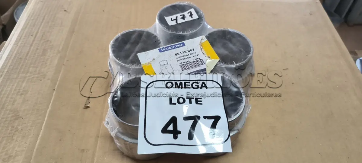 LOTE 477 - 05 BOXE RETO 2 1/2". (NO ESTADO EM QUE SE ENCONTRA. SUJEITO A AVARIAS OCULTAS/VISÍVEIS.)