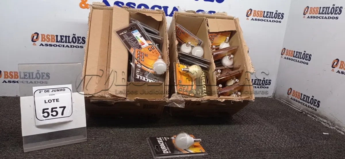 LOTE 557 - 01 LOTE COM VÁRIAS LÂMPADAS MINI GLOBO 25W MARCA DURACELL. (NO ESTADO) ATENÇÃO! FAZER A VISITAÇÃO ANTES DE ARREMATAR, NÃO SABEMOS SE FUNCIONA, LEILÃO NÃO TEM GARANTIA E NEM DEVOLUÇÃO, SUJEITO A POSSÍVEIS AVARIAS VISÍVEIS/OCULTAS E/OU AUSÊNCIA DE COMPONENTES.