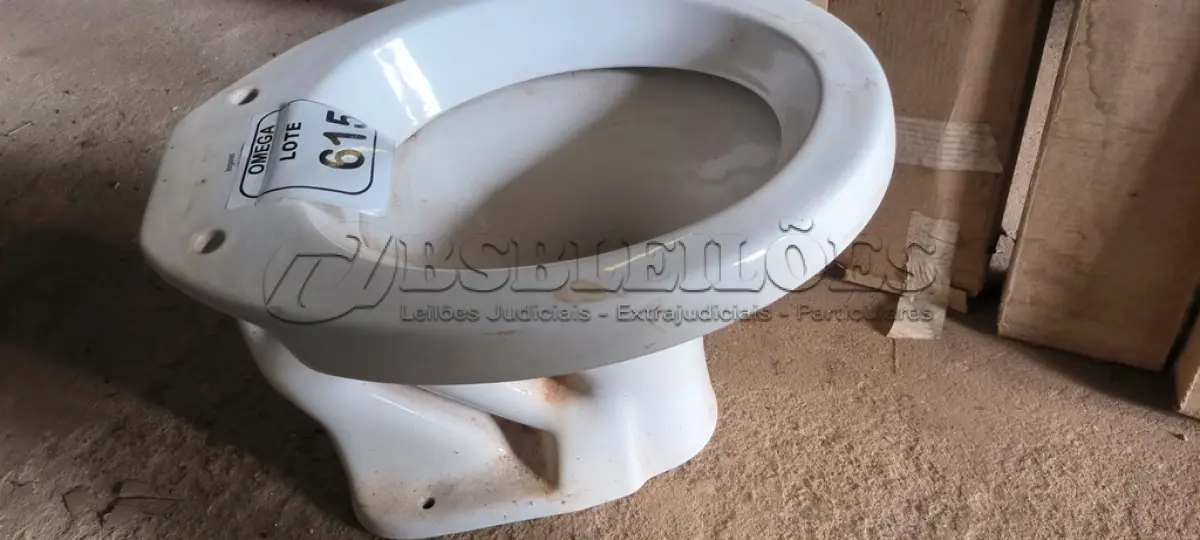LOTE 615 - 01 VASO SANITÁRIO - LOUÇA BRANCA. (NO ESTADO EM QUE SE ENCONTRA. SUJEITO A AVARIAS OCULTAS/VISÍVEIS.)