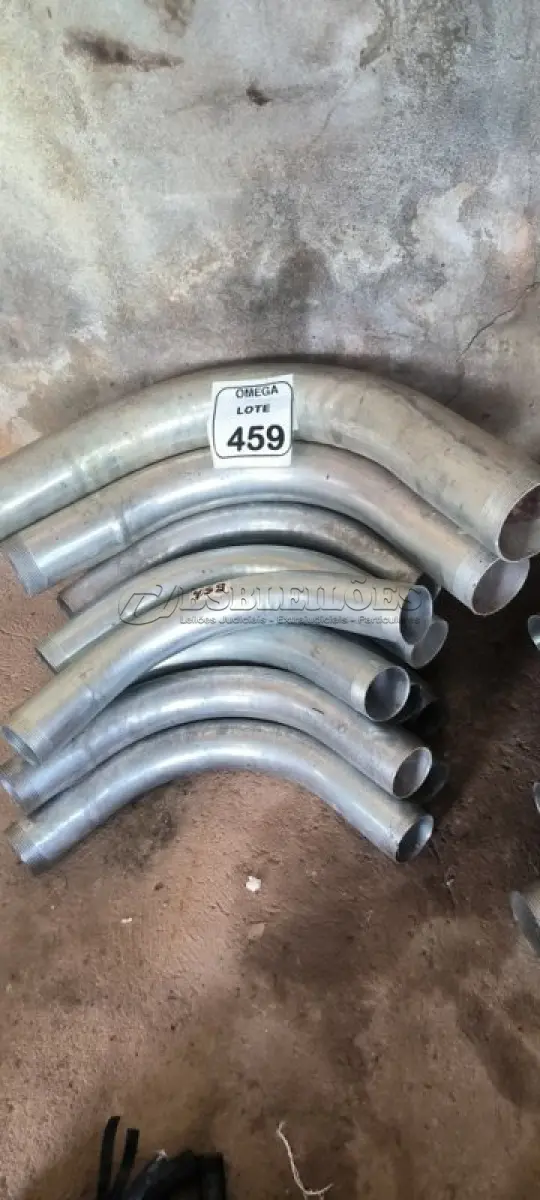 LOTE 459 - 14 CURVAS GALV. ROSCÁVEL - 90º PARA ELETRODUTO - 2". (NO ESTADO EM QUE SE ENCONTRA. SUJEITO A AVARIAS OCULTAS/VISÍVEIS.)