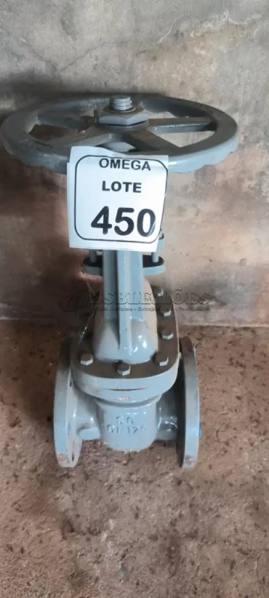 LOTE 450 - 01 REGISTRO DE GAVETA, FERRO DUCTIL GRANGEADO CUNHA EMBORRACHADA PN16 DN 150MM. (NO ESTADO EM QUE SE ENCONTRA. SUJEITO A AVARIAS OCULTAS/VISÍVEIS.)