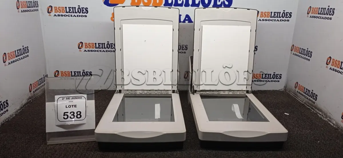LOTE 538 - 02 SCANNERS MARCA FUJITSU. (NO ESTADO) ATENÇÃO! FAZER A VISITAÇÃO ANTES DE ARREMATAR, NÃO SABEMOS SE FUNCIONA, LEILÃO NÃO TEM GARANTIA E NEM DEVOLUÇÃO, SUJEITO A POSSÍVEIS AVARIAS VISÍVEIS/OCULTAS E/OU AUSÊNCIA DE COMPONENTES.