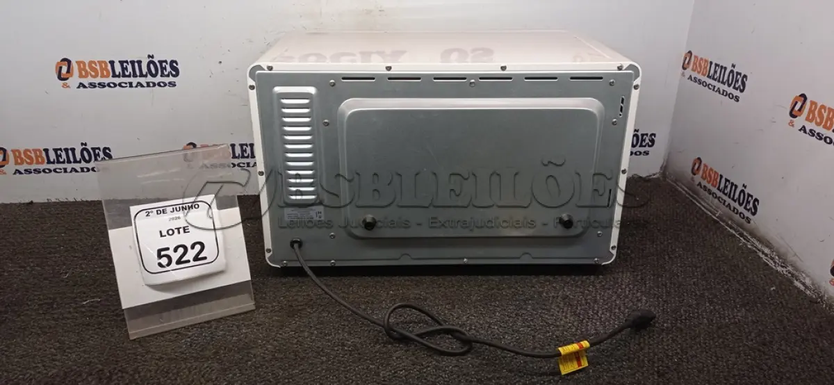 LOTE 522 - 01 FORNO ELÉTRICO 42L 220V MARCA MONDIAL. (NO ESTADO) ATENÇÃO! FAZER A VISITAÇÃO ANTES DE ARREMATAR, NÃO SABEMOS SE FUNCIONA, LEILÃO NÃO TEM GARANTIA E NEM DEVOLUÇÃO, SUJEITO A POSSÍVEIS AVARIAS VISÍVEIS/OCULTAS E/OU AUSÊNCIA DE COMPONENTES.