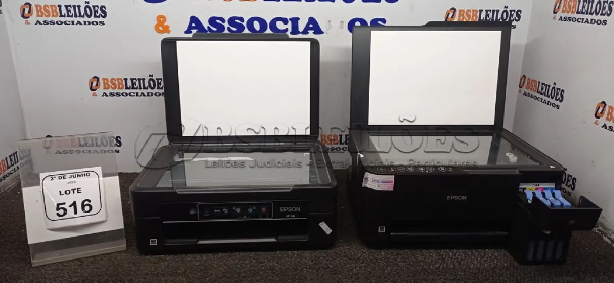 LOTE 516 - 01 IMPRESSORA MODELO L3150 MARCA EPSON E 01 IMPRESSORA MODELO XP 241 MARCA EPSON. (NO ESTADO) ATENÇÃO! FAZER A VISITAÇÃO ANTES DE ARREMATAR, NÃO SABEMOS SE FUNCIONA, LEILÃO NÃO TEM GARANTIA E NEM DEVOLUÇÃO, SUJEITO A POSSÍVEIS AVARIAS VISÍVEIS/OCULTAS E/OU AUSÊNCIA DE COMPONENTES.