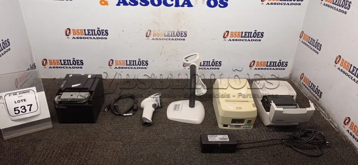 LOTE 537 - 03 IMPRESSORAS DE CUPOM E 01 LEITORA DE CÓDIGO DE BARRAS DE MARCAS E MODELOS DIVERSOS. (NO ESTADO) ATENÇÃO! FAZER A VISITAÇÃO ANTES DE ARREMATAR, NÃO SABEMOS SE FUNCIONA, LEILÃO NÃO TEM GARANTIA E NEM DEVOLUÇÃO, SUJEITO A POSSÍVEIS AVARIAS VISÍVEIS/OCULTAS E/OU AUSÊNCIA DE COMPONENTES.