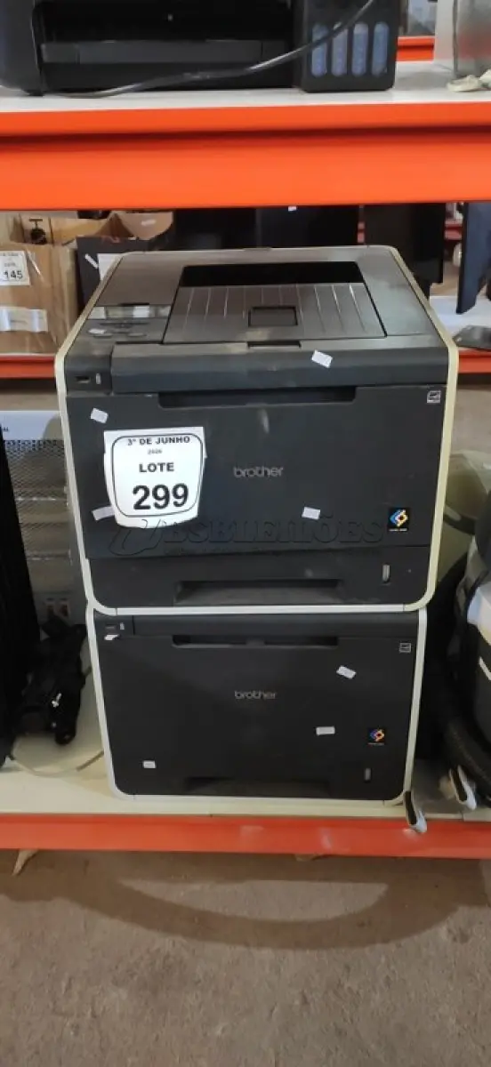LOTE 299 - 02 IMPRESSORAS MODELO HL-41 MARCA BROTHER. (NO ESTADO) ATENÇÃO! FAZER A VISITAÇÃO ANTES DE ARREMATAR, NÃO SABEMOS SE FUNCIONA, LEILÃO NÃO TEM GARANTIA E NEM DEVOLUÇÃO, SUJEITO A POSSÍVEIS AVARIAS VISÍVEIS/OCULTAS E/OU AUSÊNCIA DE COMPONENTES.