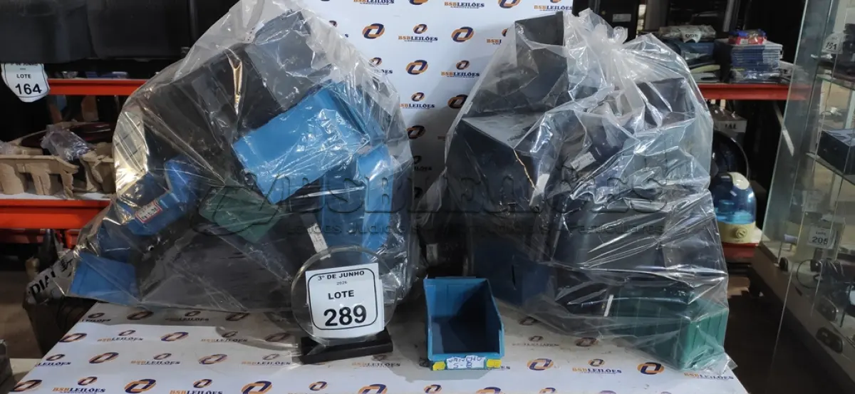 LOTE 289 - 01 LOTE COM GRANDE QUANTIDADE DE CAIXAS DE PLÁSTICO ORGANIZADORAS DE PARAFUSOS. (NO ESTADO) ATENÇÃO! FAZER A VISITAÇÃO ANTES DE ARREMATAR, NÃO SABEMOS SE FUNCIONA, LEILÃO NÃO TEM GARANTIA E NEM DEVOLUÇÃO, SUJEITO A POSSÍVEIS AVARIAS VISÍVEIS/OCULTAS E/OU AUSÊNCIA DE COMPONENTES.