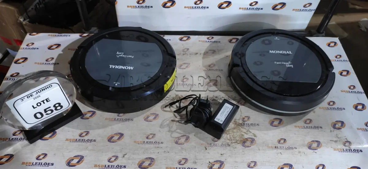 LOTE 058 - 02 ASPIRADORES DE PÓ MODELO FAST CLEAN EASY MARCA MONDIAL. (NO ESTADO) ATENÇÃO! FAZER A VISITAÇÃO ANTES DE ARREMATAR, NÃO SABEMOS SE FUNCIONA, LEILÃO NÃO TEM GARANTIA E NEM DEVOLUÇÃO, SUJEITO A POSSÍVEIS AVARIAS VISÍVEIS/OCULTAS E/OU AUSÊNCIA DE COMPONENTES.