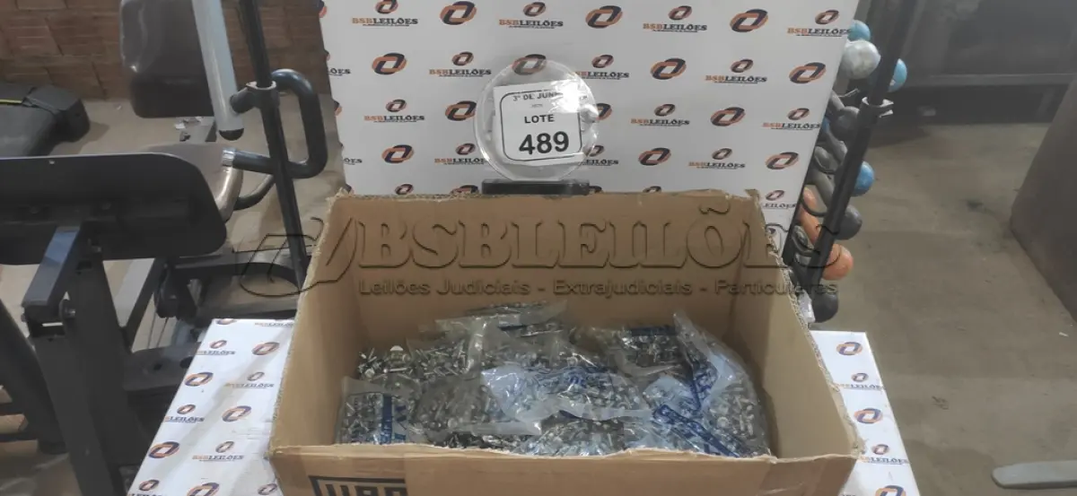 LOTE 489 - 01 CAIXA COM APROXIMADAMENTE 5.500 PARAFUSOS AUTO BROCANTE. (NO ESTADO) ATENÇÃO! FAZER A VISITAÇÃO ANTES DE ARREMATAR, NÃO SABEMOS SE FUNCIONA, LEILÃO NÃO TEM GARANTIA E NEM DEVOLUÇÃO, SUJEITO A POSSÍVEIS AVARIAS VISÍVEIS/OCULTAS E/OU AUSÊNCIA DE COMPONENTES.