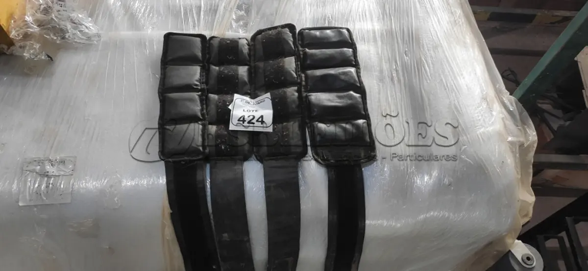 LOTE 424 - 02 PARES DE CANELEIRAS DE PESO. (NO ESTADO) ATENÇÃO! FAZER A VISITAÇÃO ANTES DE ARREMATAR, NÃO SABEMOS SE FUNCIONA, LEILÃO NÃO TEM GARANTIA E NEM DEVOLUÇÃO, SUJEITO A POSSÍVEIS AVARIAS VISÍVEIS/OCULTAS E/OU AUSÊNCIA DE COMPONENTES.