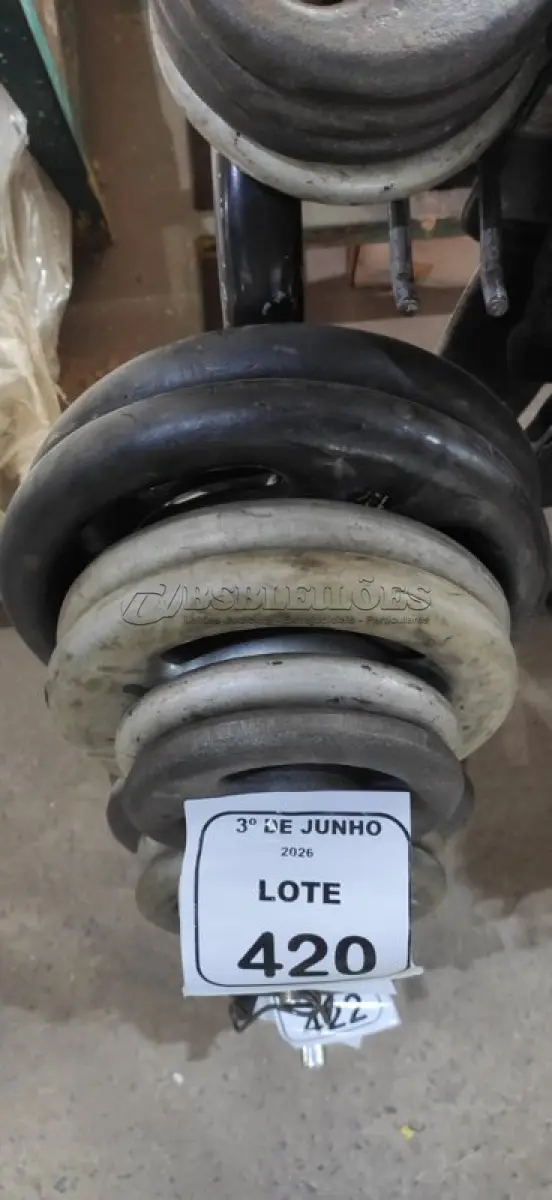 LOTE 420 - 02 ANILHAS DE 10KG, 02 ANILHAS DE 5KG E 02 ANILHAS DE 2KG. (NO ESTADO) ATENÇÃO! FAZER A VISITAÇÃO ANTES DE ARREMATAR, NÃO SABEMOS SE FUNCIONA, LEILÃO NÃO TEM GARANTIA E NEM DEVOLUÇÃO, SUJEITO A POSSÍVEIS AVARIAS VISÍVEIS/OCULTAS E/OU AUSÊNCIA DE COMPONENTES.