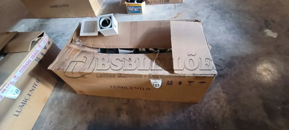 LOTE 123 - 01 LOTE COM LUMINÁRIAS DIVERSAS. (NO ESTADO) ATENÇÃO! FAZER A VISITAÇÃO ANTES DE ARREMATAR, NÃO SABEMOS SE FUNCIONA, LEILÃO NÃO TEM GARANTIA E NEM DEVOLUÇÃO, SUJEITO A POSSÍVEIS AVARIAS VISÍVEIS/OCULTAS E/OU AUSÊNCIA DE COMPONENTES.
