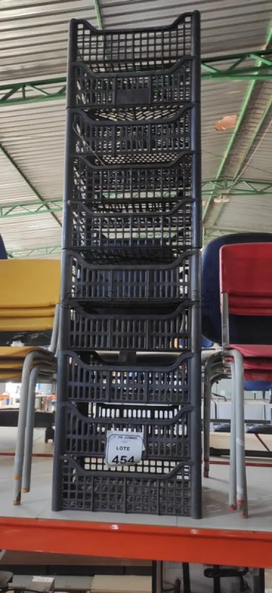 LOTE 454 - 10 CESTAS ORGANIZADORAS. (NO ESTADO) ATENÇÃO! FAZER A VISITAÇÃO ANTES DE ARREMATAR, NÃO SABEMOS SE FUNCIONA, LEILÃO NÃO TEM GARANTIA E NEM DEVOLUÇÃO, SUJEITO A POSSÍVEIS AVARIAS VISÍVEIS/OCULTAS E/OU AUSÊNCIA DE COMPONENTES.