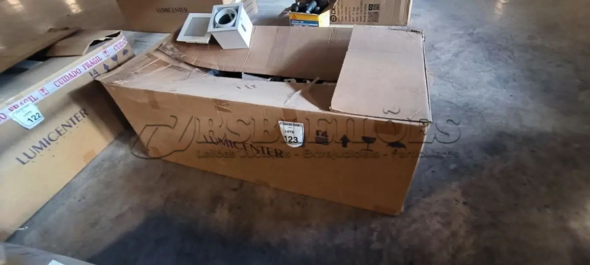 LOTE 123 - 01 LOTE COM LUMINÁRIAS DIVERSAS. (NO ESTADO) ATENÇÃO! FAZER A VISITAÇÃO ANTES DE ARREMATAR, NÃO SABEMOS SE FUNCIONA, LEILÃO NÃO TEM GARANTIA E NEM DEVOLUÇÃO, SUJEITO A POSSÍVEIS AVARIAS VISÍVEIS/OCULTAS E/OU AUSÊNCIA DE COMPONENTES.