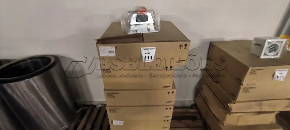 LOTE 111 - 05 CAIXAS COM 04 LUMINÁRIAS COM REATORES ELETRÔNICOS E 01 CAIXA COM 03 LUMINÁRIAS.  (NO ESTADO) ATENÇÃO! FAZER A VISITAÇÃO ANTES DE ARREMATAR, NÃO SABEMOS SE FUNCIONA, LEILÃO NÃO TEM GARANTIA E NEM DEVOLUÇÃO, SUJEITO A POSSÍVEIS AVARIAS VISÍVEIS/OCULTAS E/OU AUSÊNCIA DE COMPONENTES.