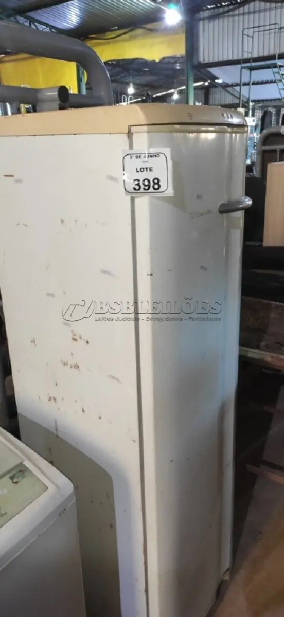 LOTE 398 - 01 FREEZER MODELO FE 26 220V 203L MARCA ELECTROLUX. (NO ESTADO) ATENÇÃO! FAZER A VISITAÇÃO ANTES DE ARREMATAR, NÃO SABEMOS SE FUNCIONA, LEILÃO NÃO TEM GARANTIA E NEM DEVOLUÇÃO, SUJEITO A POSSÍVEIS AVARIAS VISÍVEIS/OCULTAS E/OU AUSÊNCIA DE COMPONENTES.