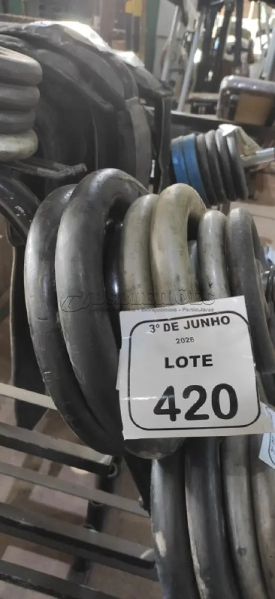 LOTE 420 - 02 ANILHAS DE 10KG, 02 ANILHAS DE 5KG E 02 ANILHAS DE 2KG. (NO ESTADO) ATENÇÃO! FAZER A VISITAÇÃO ANTES DE ARREMATAR, NÃO SABEMOS SE FUNCIONA, LEILÃO NÃO TEM GARANTIA E NEM DEVOLUÇÃO, SUJEITO A POSSÍVEIS AVARIAS VISÍVEIS/OCULTAS E/OU AUSÊNCIA DE COMPONENTES.