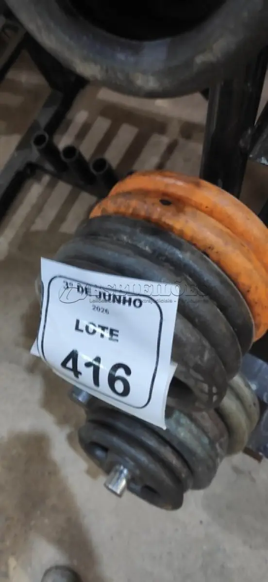 LOTE 416 - 05 ANILHAS DE 3KG. (NO ESTADO) ATENÇÃO! FAZER A VISITAÇÃO ANTES DE ARREMATAR, NÃO SABEMOS SE FUNCIONA, LEILÃO NÃO TEM GARANTIA E NEM DEVOLUÇÃO, SUJEITO A POSSÍVEIS AVARIAS VISÍVEIS/OCULTAS E/OU AUSÊNCIA DE COMPONENTES.