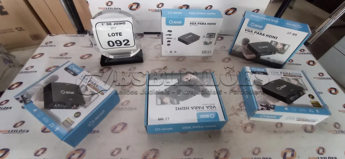 LOTE 092 - 05 ADAPTADORES CONVERSOR VGA PARA HDMI MARCA LOTUS. (NO ESTADO) ATENÇÃO! FAZER A VISITAÇÃO ANTES DE ARREMATAR, NÃO SABEMOS SE FUNCIONA, LEILÃO NÃO TEM GARANTIA E NEM DEVOLUÇÃO, SUJEITO A POSSÍVEIS AVARIAS VISÍVEIS/OCULTAS E/OU AUSÊNCIA DE COMPONENTES.