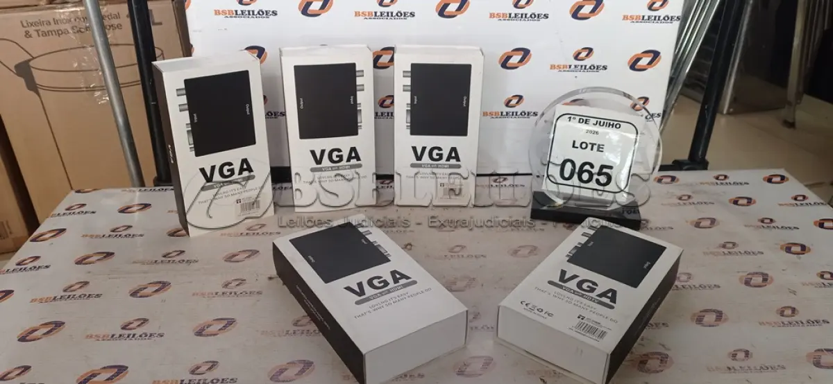 LOTE 065 - 05 ADAPTADORES CONVERSOR VGA PARA HDM. (NO ESTADO) ATENÇÃO! FAZER A VISITAÇÃO ANTES DE ARREMATAR, NÃO SABEMOS SE FUNCIONA, LEILÃO NÃO TEM GARANTIA E NEM DEVOLUÇÃO, SUJEITO A POSSÍVEIS AVARIAS VISÍVEIS/OCULTAS E/OU AUSÊNCIA DE COMPONENTES.