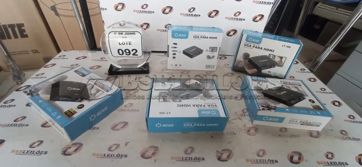 LOTE 092 - 05 ADAPTADORES CONVERSOR VGA PARA HDMI MARCA LOTUS. (NO ESTADO) ATENÇÃO! FAZER A VISITAÇÃO ANTES DE ARREMATAR, NÃO SABEMOS SE FUNCIONA, LEILÃO NÃO TEM GARANTIA E NEM DEVOLUÇÃO, SUJEITO A POSSÍVEIS AVARIAS VISÍVEIS/OCULTAS E/OU AUSÊNCIA DE COMPONENTES.