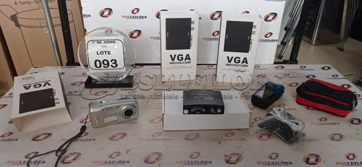 LOTE 093 - 01 MÁQUINA FOTOGRÁFICA MARCA OLYMPUS, 01 GPS MARCA GARMIN E 03 ADAPTADORES CONVERSOR VGA PARA HDMI MARCA LOTUS. (NO ESTADO) ATENÇÃO! FAZER A VISITAÇÃO ANTES DE ARREMATAR, NÃO SABEMOS SE FUNCIONA, LEILÃO NÃO TEM GARANTIA E NEM DEVOLUÇÃO, SUJEITO A POSSÍVEIS AVARIAS VISÍVEIS/OCULTAS E/OU AUSÊNCIA DE COMPONENTES.