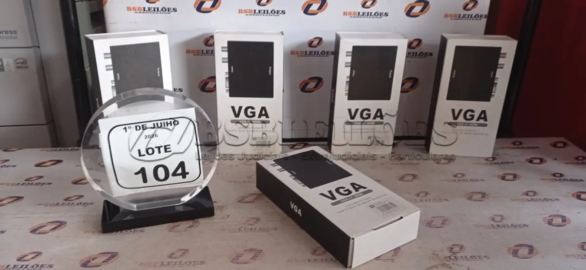 LOTE 104 - 05 ADAPTADORES CONVERSOR VGA PARA HDMI. (NO ESTADO) ATENÇÃO! FAZER A VISITAÇÃO ANTES DE ARREMATAR, NÃO SABEMOS SE FUNCIONA, LEILÃO NÃO TEM GARANTIA E NEM DEVOLUÇÃO, SUJEITO A POSSÍVEIS AVARIAS VISÍVEIS/OCULTAS E/OU AUSÊNCIA DE COMPONENTES.