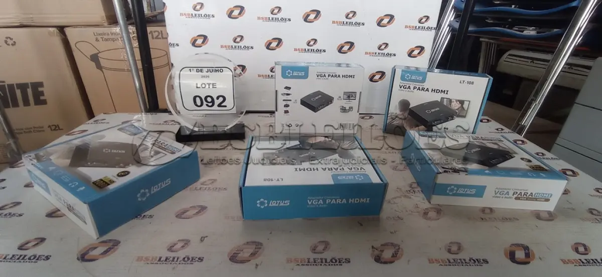 LOTE 092 - 05 ADAPTADORES CONVERSOR VGA PARA HDMI MARCA LOTUS. (NO ESTADO) ATENÇÃO! FAZER A VISITAÇÃO ANTES DE ARREMATAR, NÃO SABEMOS SE FUNCIONA, LEILÃO NÃO TEM GARANTIA E NEM DEVOLUÇÃO, SUJEITO A POSSÍVEIS AVARIAS VISÍVEIS/OCULTAS E/OU AUSÊNCIA DE COMPONENTES.