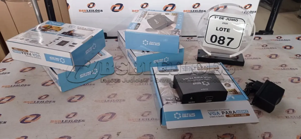 LOTE 087 - 05 ADAPTADORES CONVERSOR VGA PARA HDMI MARCA LOTUS. (NO ESTADO) ATENÇÃO! FAZER A VISITAÇÃO ANTES DE ARREMATAR, NÃO SABEMOS SE FUNCIONA, LEILÃO NÃO TEM GARANTIA E NEM DEVOLUÇÃO, SUJEITO A POSSÍVEIS AVARIAS VISÍVEIS/OCULTAS E/OU AUSÊNCIA DE COMPONENTES.