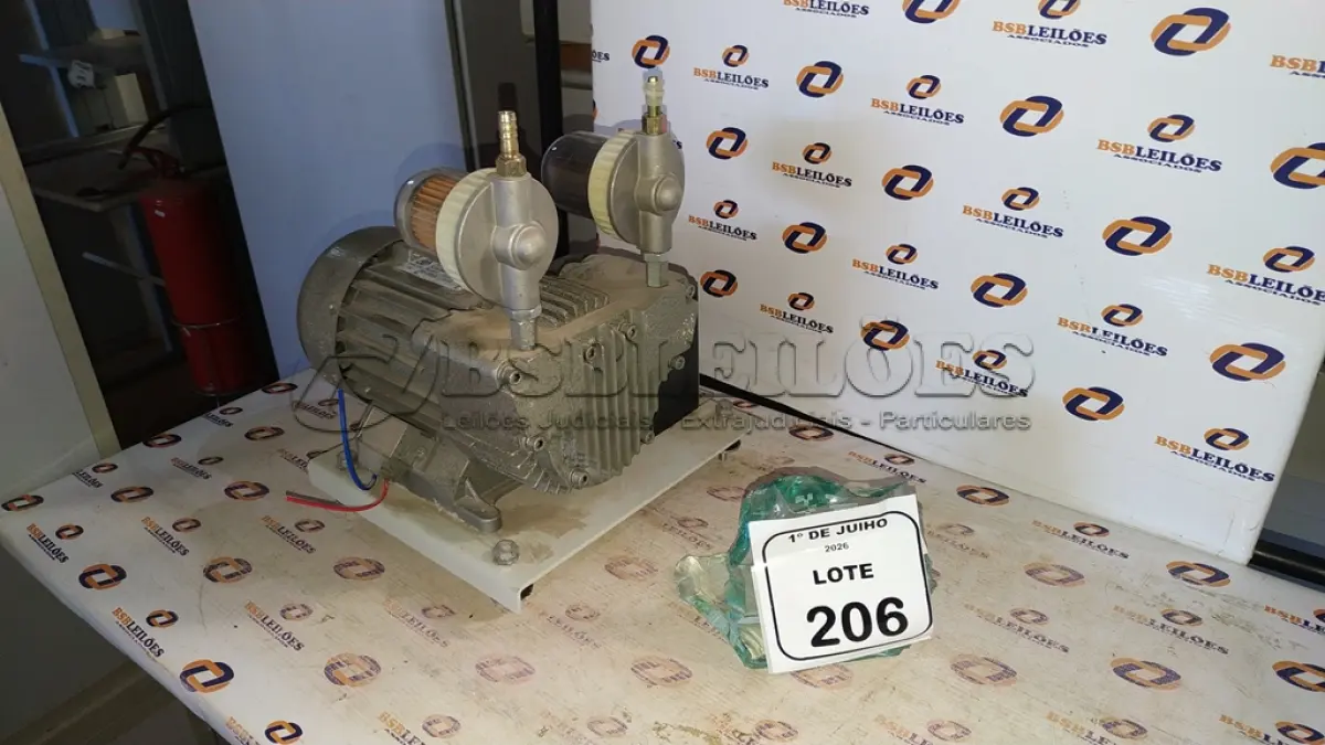 LOTE 206 - 01 MOTOR A VÁCUO. (NO ESTADO) ATENÇÃO! FAZER A VISITAÇÃO ANTES DE ARREMATAR, NÃO SABEMOS SE FUNCIONA, LEILÃO NÃO TEM GARANTIA E NEM DEVOLUÇÃO, SUJEITO A POSSÍVEIS AVARIAS VISÍVEIS/OCULTAS E/OU AUSÊNCIA DE COMPONENTES.